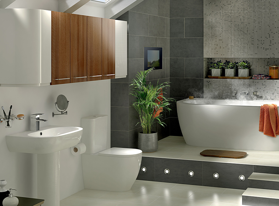 B and q bathroom suites top