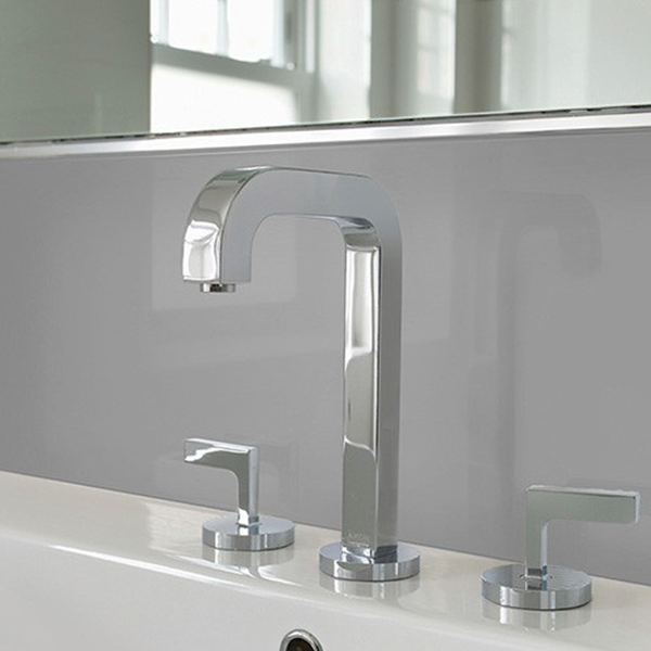 Learn About The Latest Kitchen Trends Compare - White Glass Bathroom Sink Splashback